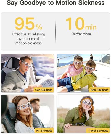 NEOISM Anti Motion Sickness Glasses - Portable Nausea Relief for Travel - Adults & Kids - M Size - Buy Online on GoSupps.com
