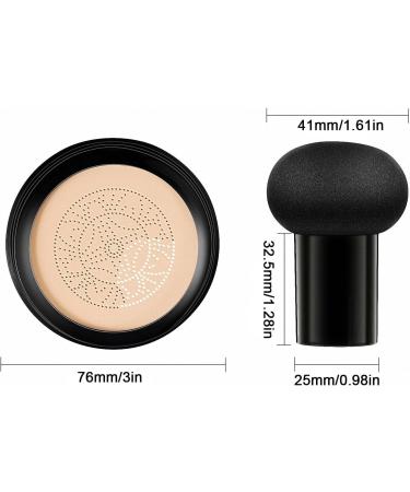 1 PC Air Cushion CC Cream Mushroom Head Foundation Air Cushion BB Cream Moisturizing BB Cream Foundation Long-Lasting Coverage of Blemishes for All Skin Ivory - Buy Online on GoSupps.com