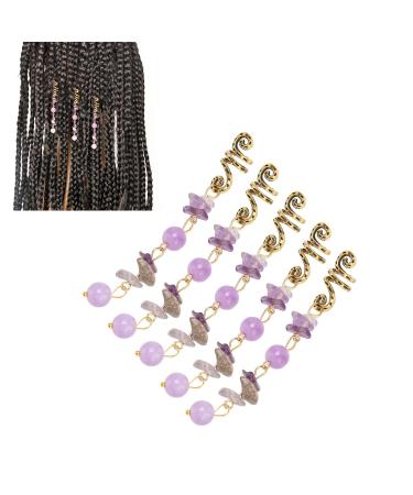 Purple Hair Dreadlocks Pendant - 5pcs Feather Dreadlocks Jewelry for Banquets | International Shipping - Buy Online on GoSupps.com
