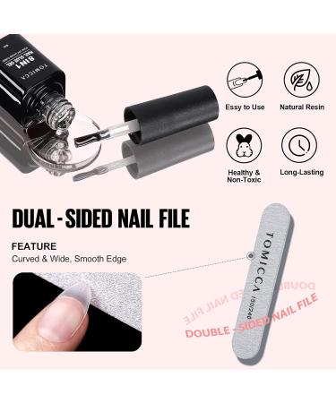 TOMICCA French Nail Extension Kit with Portable Lamp and Glue - 240 Short Almond Nail Tips - DIY Gel Nail Art Tools - Buy Online on GoSupps.com