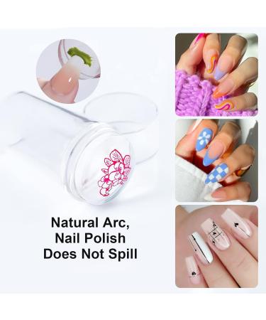 Buy X&D Nail Art Stamper - Clear Jelly Silicone Stamping Kit with Acrylic Scraper & 5 Art Plates | International Shipping Available - Buy Online on GoSupps.com