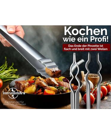 Premium 60cm Stainless Steel Kitchen Tweezers & Grill Tongs - Reversible Design for Precision Cooking - Shop Internationally - Buy Online on GoSupps.com