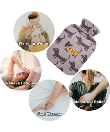 Shop Naanle 2L Transparent Hot Water Bottle with Dachshund Cover | Pain Relief & Warmth Therapy for Bed & Feet - Buy Online on GoSupps.com