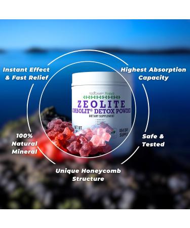 Sorbolit Zeolite Detox Powder - 1 lb Clinoptilolite for Cellular Detox | 454 Days Supply - Purify Your Body - Buy Online on GoSupps.com