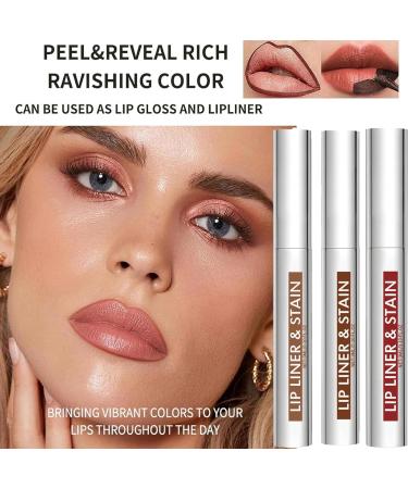 Lot de 3 Crayons L vres Peel Off Teinture L vres Effet Tatouage Longue Tenue Waterproof & Sans Transfert Fini Mat Naturel Couleurs Nude Reddish Brown Coffee Cocoa 01 - Buy Online on GoSupps.com