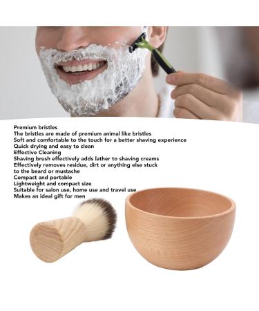 Premium Shaving Brush Set for Men | Soft Faux Hair & Wooden Bowl - Ideal Gift for Father's Day Birthdays & Valentine's Day - Buy Online on GoSupps.com