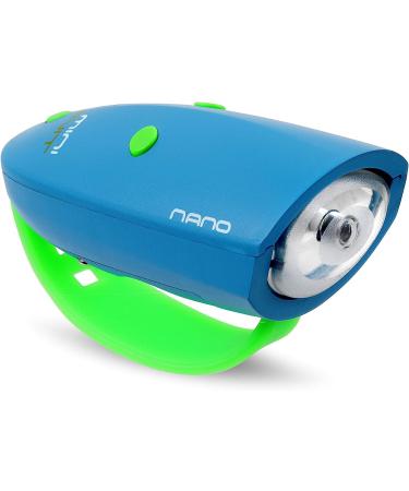 Mini Nano Kids Bike & Scooter Horn - 15 Sound Effects, 3 Light Settings - Blue/Green - Buy Online on GoSupps.com