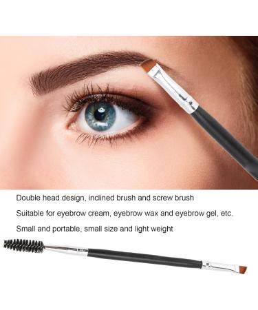 3-Pack Double Eyebrow Brushes Double Headed Portable Professional Angled Brow Brushes for Beauty Salon Family Trips - Buy Online on GoSupps.com