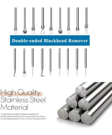Blackhead Remover Kit Curved Tweezer Blackhead Removal Tools Spot Remover Tools Professional Pimple Comedone Extractor Zit Popper for Nose Face (silver) - Buy Online on GoSupps.com