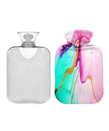 Ink colors are surprisingly bright hot hot water bottle 1 l smoke marble winter heat bottle hot water bottle soft plush cover hand foot warmer for children men women