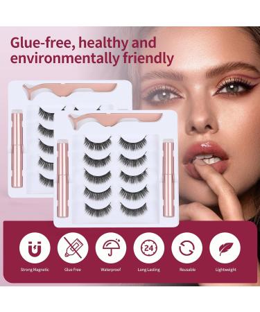 Magnetic Eyelashes with Eyeliner (8 Packs) Reusable Glue-Free 5 Lengthening Styles | Shop Now - Buy Online on GoSupps.com