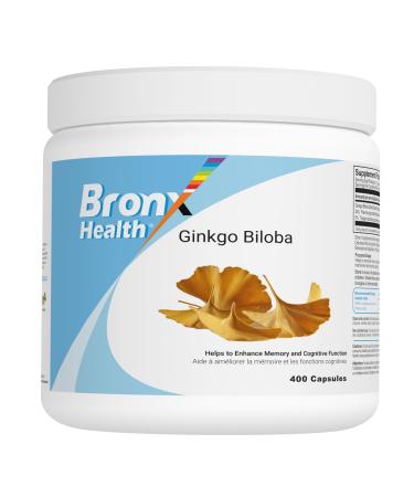 BRONX Ginkgo Biloba Extract | 400 Capsules | Promotes Cognative Function | Bulk Supplement