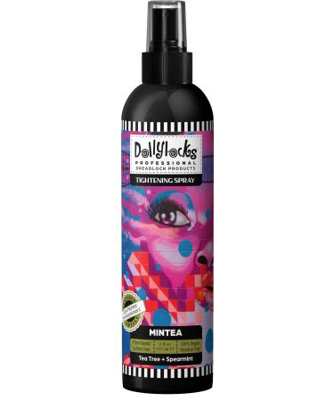 Dollylocks Dreadlock Tightening Spray for Locs - Mintea Tea Tree Spearmint - Strengthen Tame Frizzy Dreads Residue-free for Loose Hair 8oz