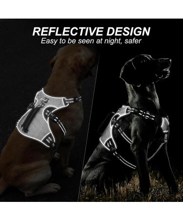Premium Heele Dog Harness - Reflective Breakout Design Robust Handle Perfect Fit - Black (M) - Buy Online on GoSupps.com