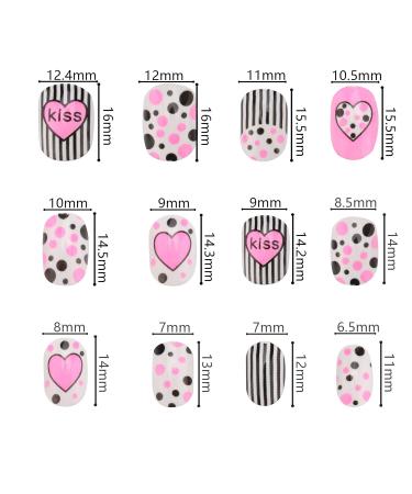 Savita 96-Piece Colorful Pre-Glued Short Fake Nails Set for Kids - Full Cover Nail Art Decoration - Buy Online on GoSupps.com