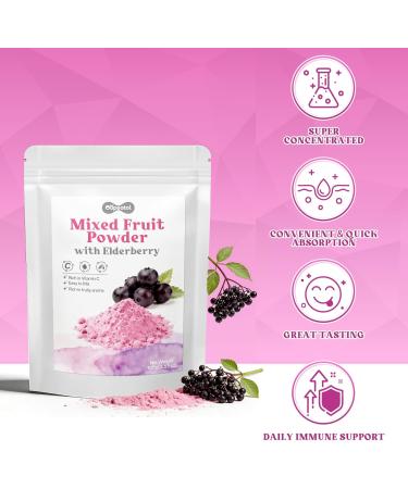 Elderberry Extract Powder | Natural Immune Support with Anthocyanins Vitamin C Rich Easy Mix Unflavored Powder for Daily Human Health Daily - Buy Online on GoSupps.com