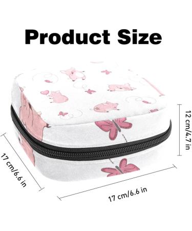Shop Portable Women's Menstrual Cup Bags - Stylish & Functional for Teens | Pink Pig-Flying Design - Buy Online on GoSupps.com