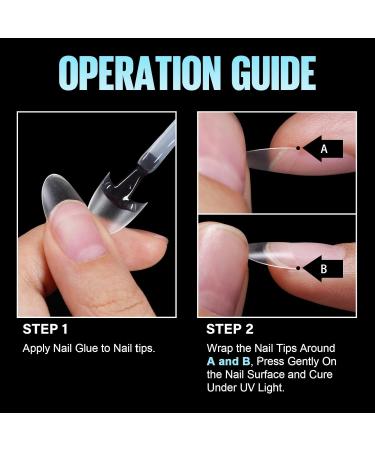 Tomicca 240 Pieces Clear Nail Tips - Acrylic Half Cover French & Oval Sets | 12 Sizes for DIY Nail Studios & Extensions - Buy Online on GoSupps.com