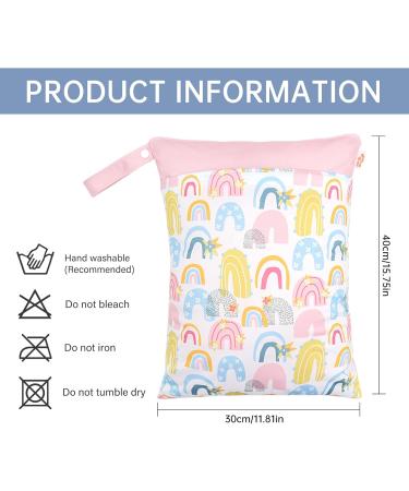 Maeau 2-Piece Wetbags for Cloth Diapers | Waterproof Baby Organizer Bags - 14 Patterns 30x40cm Reusable & Washable Gym Bag - Buy Online on GoSupps.com