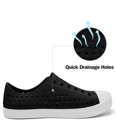 SAGUARO Anti-Slip Garden Water Shoes | Quick-Dry Beach Clogs - Coal Black | Kids Size 7.5 Toddler - Buy Online on GoSupps.com