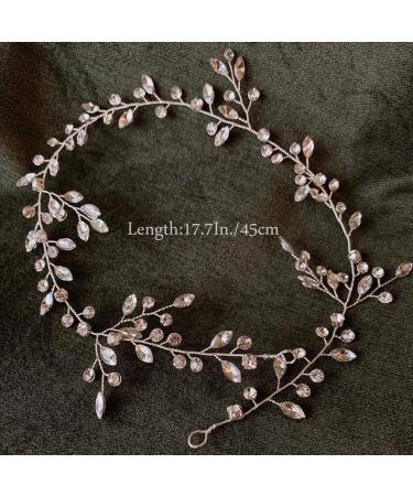 EARENT Bride Wedding Crystal Hair Vine - Bridal Rhinestone Headband for Women and Girls (Silver) - Buy Online on GoSupps.com