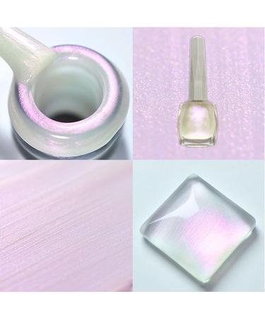 Pearl White Glitter Nail Polish Shimmering Pink Shell Spiral Silver Shimmer Quick Dry Pearlescent Nail Sparkling Varnish Shining Long Lasting No Need Cure DIY Nail Art Manicure Gift for Women - Buy Online on GoSupps.com