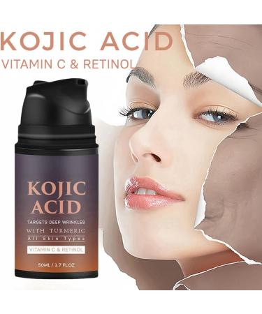 Kojic Acid Face Cream with Turmeric Kojic Acid Vitamin C Face Cream Retinol Serum Moisturiser Face Women Anti Wrinkle Face Cream Skin Lightening Cream with Vitamin C&Retinol Anti Aging Face Cream - Buy Online on GoSupps.com