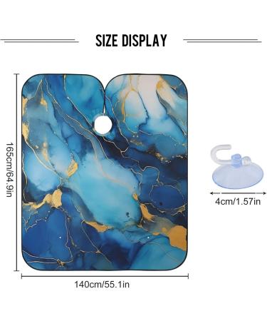 Shop Waterproof Barber Cape - Blue Marble & Cheetah Haircut Bib for Men & Women | Durable Hair Cutting Cape - Buy Online on GoSupps.com