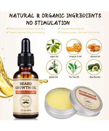 Beard Growth Kit for Men - Beard Roller, Growth Oil, Balm, Comb, Scissors - Birthday Father's Gift - Buy Online on GoSupps.com