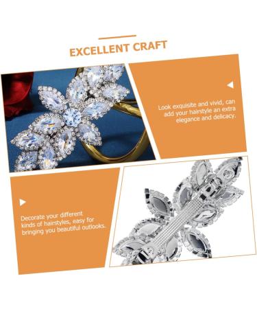 FRCOLOR Diamonds Hair Clip hair clip Crystal hair bride clip french barrette rose hair bride hair clip women hair barrettes wedding Big Claws Miss Bridal Rhinestones Hair Clip - Buy Online on GoSupps.com