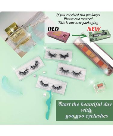 Goo Goo 18mm Natural 3D Layered Mink Lashes - Handmade, Reusable False Eyelashes - Buy Online on GoSupps.com
