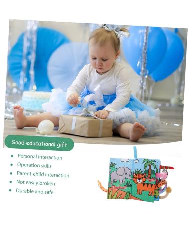 Buy Iwowhero Animal-Design Tail Towel Book - Washable Sensory & Gripping Toys for Babies | 22x12cm Educational Fabric Book - Buy Online on GoSupps.com