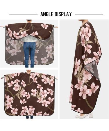 Buy Waterproof Barber Cape - Vintage Sakura & Cheetah Hair Cutting Bib for Men & Women | Stylish & Durable - Buy Online on GoSupps.com