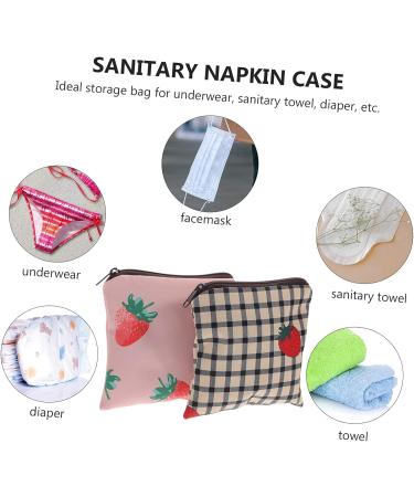 Healifty Portable Menstrual Pad Bag - Napkin Storage Organizer for Feminine Products - Set of 6 Mini Tote Purses - Ideal for Students - Small and Practical - As Shown - Buy Online on GoSupps.com