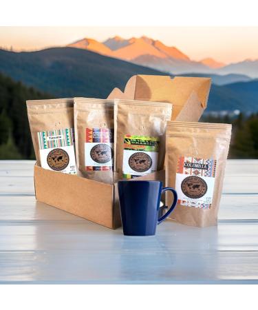 Coffee Pack 4 x 250g Beans - Selection of the best coffees in the world Arabicas + Brazil Colombia Ethiopia and Uganda + Gift Box + Vintage Mug - Maximum quality approved by the SCA - Buy Online on GoSupps.com