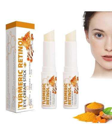 Lumibalm Eye Bags, Lumibalm Eye Serum, 2024 Eye Balm Stick Moisturizing for Bags and Puffiness, Turmeric Retinol Eye Cream Stick, Moisturizing Balm for Bags and Reduces (5g, 2PC)