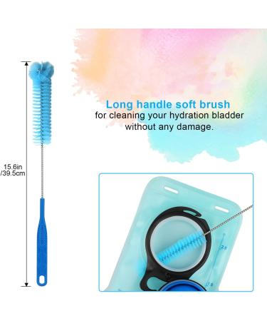 TAGVO Hydration Bladder Cleaning Kit - 6 in 1 Water Bladders Cleaning Set with Brushes, Hanger, Tabs, and Pouch - Buy Online on GoSupps.com
