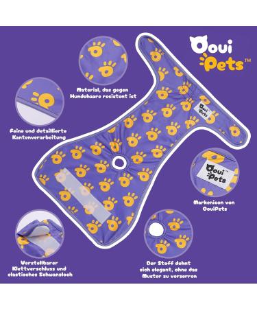 Buy Oouipets Dog & Cat Diapers (3 Pack) - Premium Washable No Leak Eco-Friendly - Size M (Purple) for Comfort & Absorbency - Buy Online on GoSupps.com