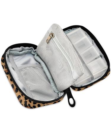 Kigai Leopard Pill Case - Portable Weekly Organizer for Vitamins & Medications | Travel-Friendly Zipper Pill Box - 4.6"x3.14"x1.88" | International Shipping Available - Buy Online on GoSupps.com