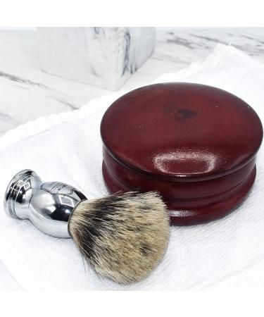 Parker Safety Razor Dark Mango Wood Shaving Soap Bowl - High Lustre Finish - Buy Online on GoSupps.com
