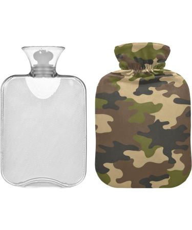 Modern Portable Camouflage Hot Water Bottle | 2L Keep Warm for Massage | Ideal for Teens & Kids - Buy Online on GoSupps.com