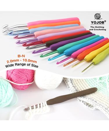 2 Pack Super Smooth Crochet Hooks Set - Size H/5mm and I/5.5mm - Ergonomic Design for Beginners and Advanced Crocheters - Buy Online on GoSupps.com