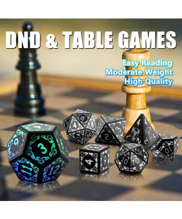 ZHOORQI LED Electronic DND Dice Set with Charging Box - 7 PCS Polyhedral Dice for RPG Games - Buy Online on GoSupps.com