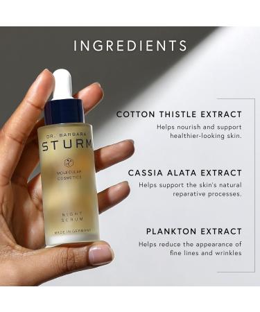 Night Serum 1.01 Fl Oz Anti Aging Facial Serum Overnight Hydrating Care Smooths Fine Lines and Supports Skin Renewal Luxury Skincare By Dr. Barbara Sturm - Buy Online on GoSupps.com