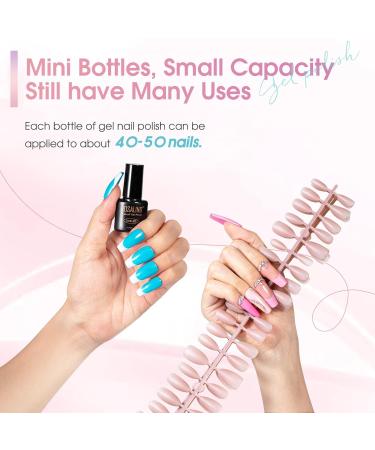 ROSALIND 30PCS Gel Nail Polish Set - Long Lasting DIY Manicure with Base & Top Coat Multicolored Glitter & Matte Options - Perfect Gift for Nail Art Enthusiasts - Buy Online on GoSupps.com
