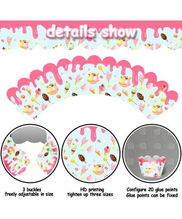 24pcs Dessert Cupcake Wrappers Pick for Ice Cream Hot Summer Hawaii Theme Decor Supplies Baby Shower Girls Boys Happy Birthday Party Decorations - Buy Online on GoSupps.com