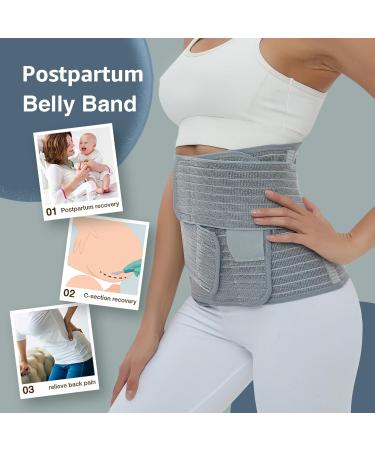 Postpartum Belly Band & Abdominal Binder | Back Pain Relief & C-section Recovery Belt for Men & Women - Medium/Large - Buy Online on GoSupps.com
