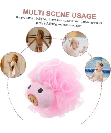 TEHAUX Body Sponge Bath Scrubber - Men's Skin Loofah & Cartoon Bath Accessories for Kids - Ideal Shower Loofah & Bath Ball - Buy Online on GoSupps.com