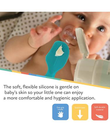 Dr. Talbot's Diaper Cream Silicone Brush with Suction Base & Hygienic Case - Aqua, Mini Size - Buy Online on GoSupps.com