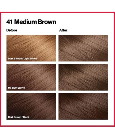 Revlon Colorsilk Permanent Hair Color Dye 41 Medium Brown - Pack of 3 | Ammonia-Free Formula with Gray Coverage, Keratin & Amino Acids - 4.4 Oz - Buy Online on GoSupps.com